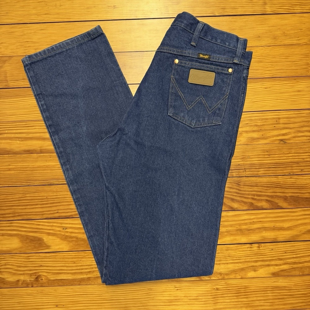 Wrangler 13MWZ Cowboy Cut Jeans Mens 36x38 Blue Denim Straight Leg Western